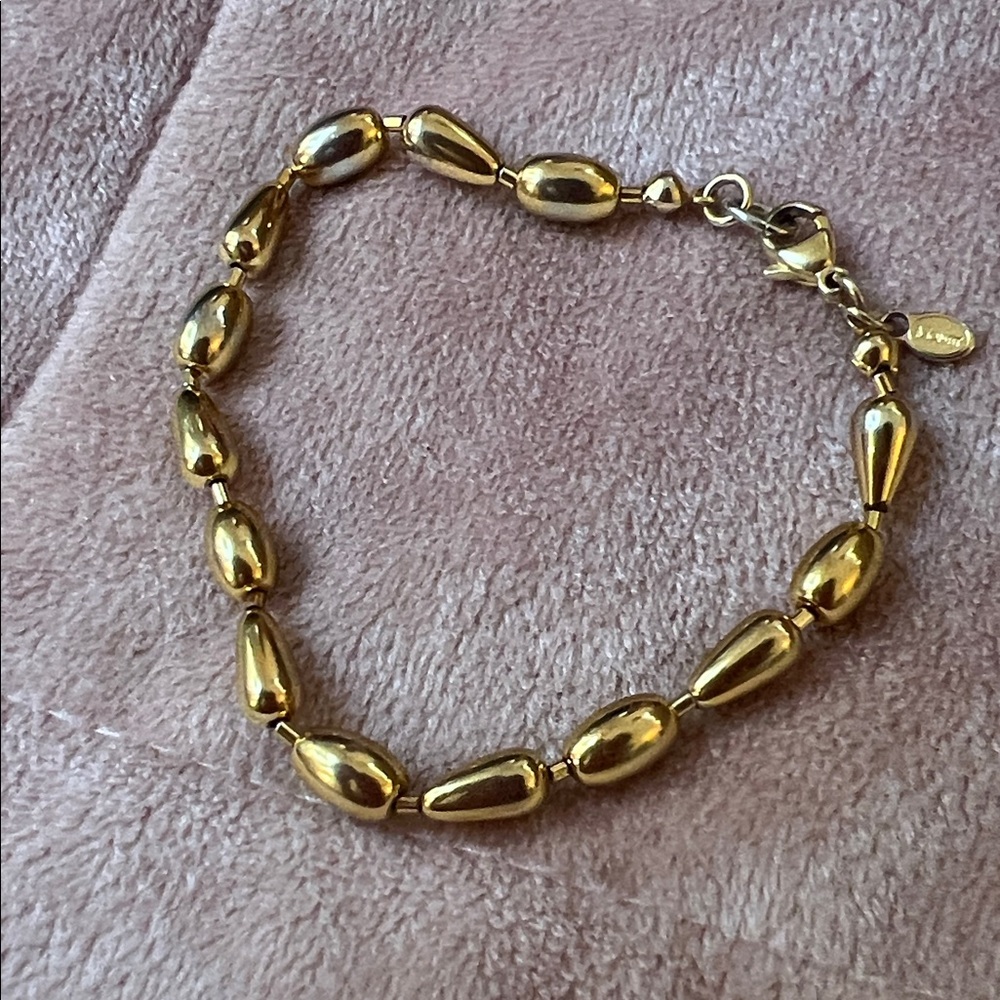 Monet Gold Tone Beaded Bracelet - Picture 3 of 6